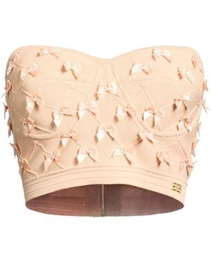 Elisabetta Franchi Top Viscose, Polyimide - Natural