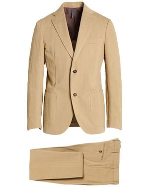 Montedoro Camel Suit Cotton, Linen - Natural
