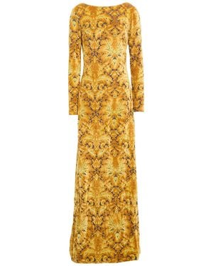 Etro Maxi Dress Viscose, Elastane - Metallic