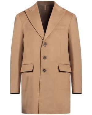 Domenico Tagliente Camel Coat Wool, Polyamide, Cashmere - Natural