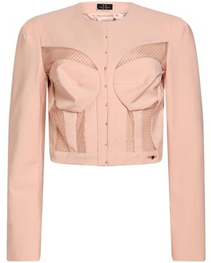 Elisabetta Franchi Jacket Polyamide, Elastane - Pink