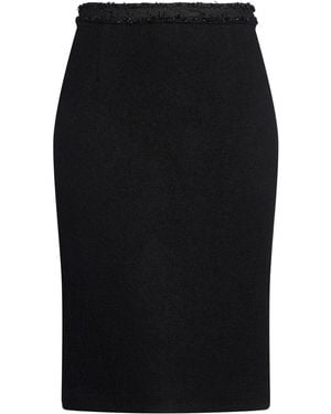 Ines De La Fressange Paris Midi Skirt Wool - Black