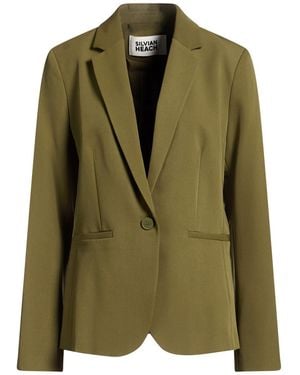 Silvian Heach Military Blazer Polyester, Viscose, Elastane - Green