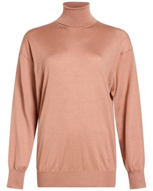 Tom Ford Turtleneck Cashmere, Silk - Pink