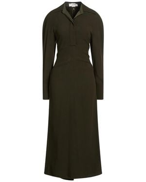 Victoria Beckham Military Maxi Dress Acetate, Viscose - Green