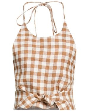 Asceno Top Linen - Brown
