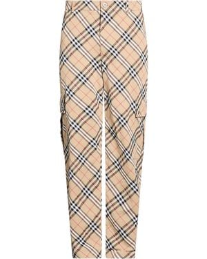 Burberry Pants Linen, Cotton, Elastane - Natural