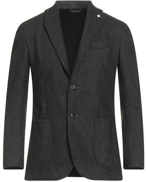 L.B.M. 1911 Dark Blazer Wool, Polyester, Polyamide - Black