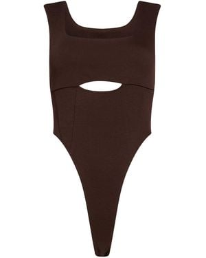 ViCOLO Dark Bodysuit Cotton, Polyester - Brown