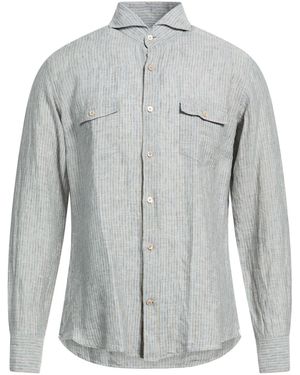 Giannetto Portofino Shirt Linen - Grey