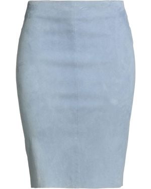 Jitrois Sky Midi Skirt Lambskin, Cotton, Elastane - Blue