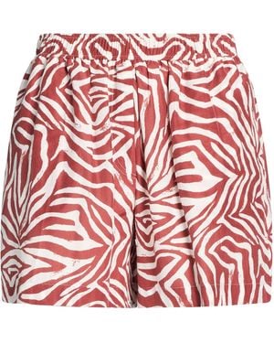 Brunello Cucinelli Brick Shorts & Bermuda Shorts Cotton, Silk, Acetate - Red