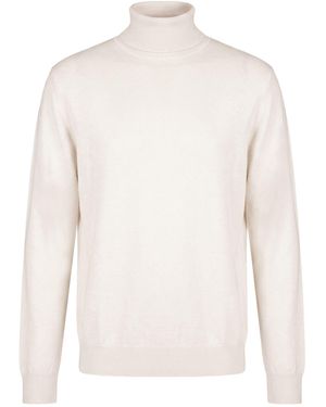 Vneck Ivory Turtleneck Virgin Wool, Acrylic - White
