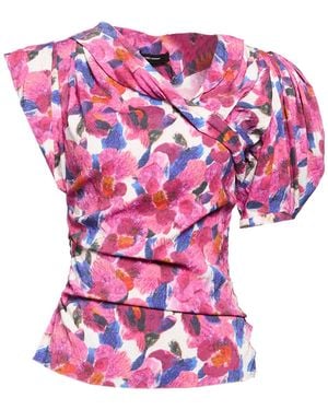 Isabel Marant Fuchsia Top Viscose, Silk, Elastane - Pink