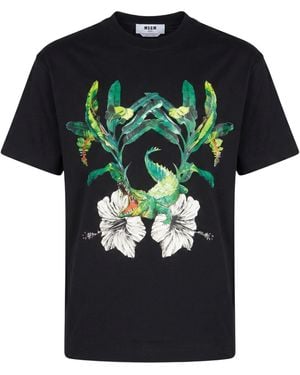 MSGM T-Shirt Cotton - Green