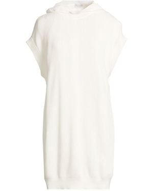 Brunello Cucinelli Mini Dress Cotton, Brass - White