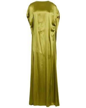 Dries Van Noten Military Maxi Dress Silk, Elastane - Green