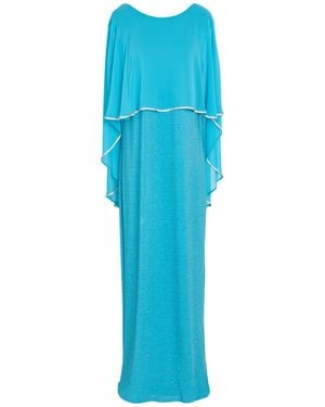 FRANK LYMAN Azure Maxi Dress Polyester, Metal, Elastane - Blue