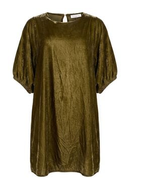 Manila Grace Mini Dress Viscose, Polyamide - Green