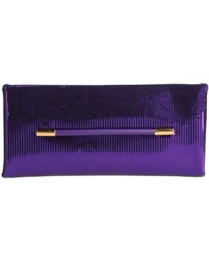 Tom Ford Handbag Viscose, Silk, Calfskin - Purple