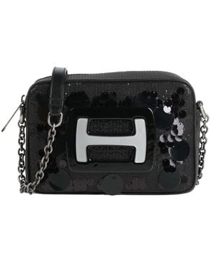 Hogan Cross-Body Bag Textile Fibres, Leather - Black