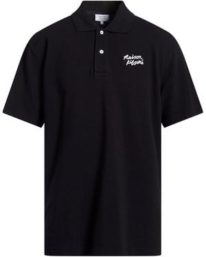 Maison Kitsuné Polo Shirt Cotton - Black
