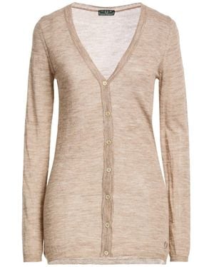 Fred Perry Sand Cardigan Acrylic, Alpaca Wool, Wool - Natural