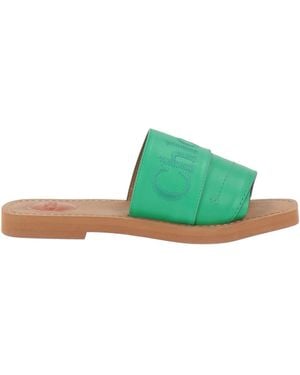 Chloé Sandals Leather - Green