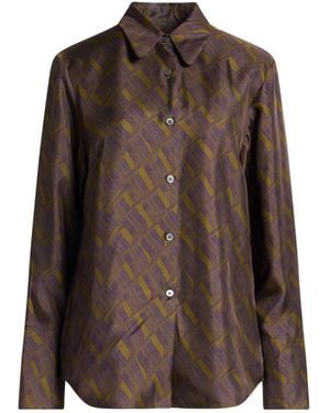 ODEEH Military Shirt Silk - Brown