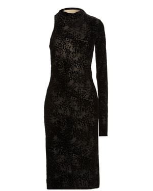 Patrizia Pepe Midi Dress Polyester, Polyamide, Elastane - Black