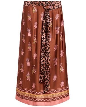 Ottod'Ame Midi Skirt - Red