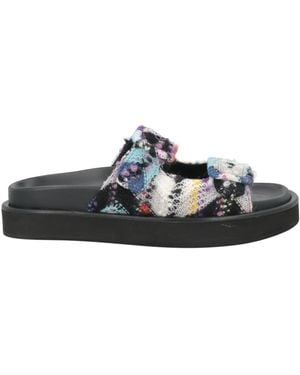 Missoni Sandals Textile Fibers, Leather - Purple