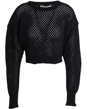 ANDREADAMO Sweater Recycled Cotton, Recycled Polyester - Black