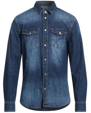 Gas Denim Shirt Cotton, Elastane - Blue