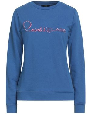 Roberto Cavalli Sweatshirt Cotton, Polyester - Blue
