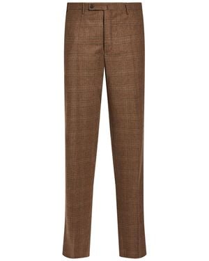 Incotex By Slowear Trousers Virgin Wool, Cashmere - Brown