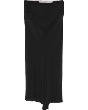 Rick Owens Midi Skirt Acetate, Silk, Cotton, Polyamide - Black