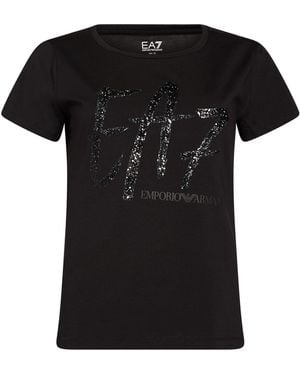 EA7 T-Shirt Cotton, Elastane - Black