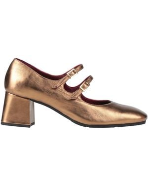 Walter Violet Bronze Pumps Leather - Brown
