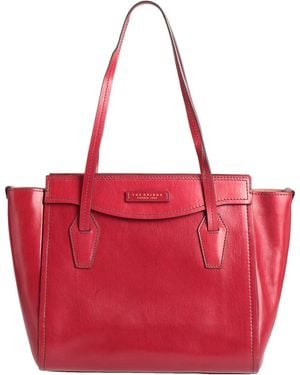 The Bridge Brick Handbag Leather - Red