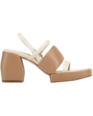 Malloni Ivory Sandals Leather - Natural