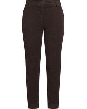 White Wise Dark Pants Cotton, Elastane - Brown