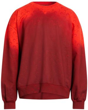 Marine Serre Sweatshirt Recycled Cotton, Organic Cotton - Red