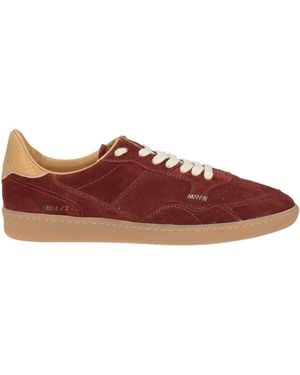 HIDNANDER Burgundy Trainers Leather - Brown