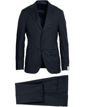 Caruso Midnight Suit Wool - Blue