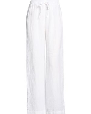 120% Lino Trousers Linen - White
