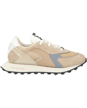 RUN OF Trainers Leather, Textile Fibres - Natural