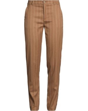 Manila Grace Trousers Polyester, Viscose, Elastane - Natural