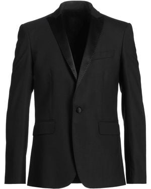 Les Hommes Blazer Polyester, Wool, Elastane - Black