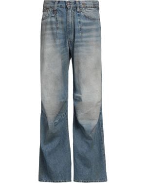 R13 Jeans Cotton, Cow Leather - Blue